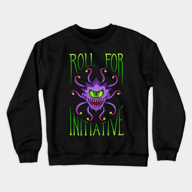 Roll for Initiative Crewneck Sweatshirt by katymakesthings